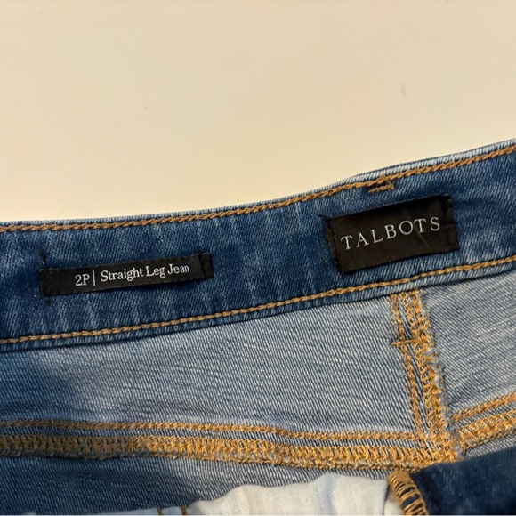 Talbots Straight Leg Jeans In Shore Wash Size 2 Petite 0336 - Picture 10 of 13